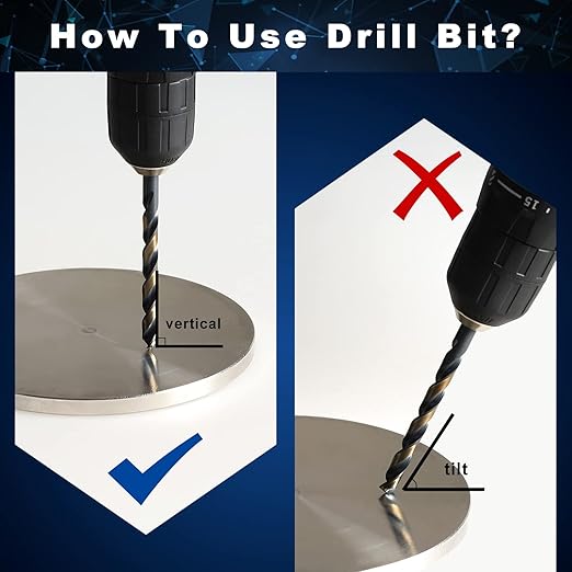 COMOWARE 60pcs Number Drill Bit Set, Wire Gauge #1 to #60, HSS M2 Drill Bit, 135° Split Point, Black and Gold Coated, Drill Bit Set for Metal/Plastic/Wood, with Index Case