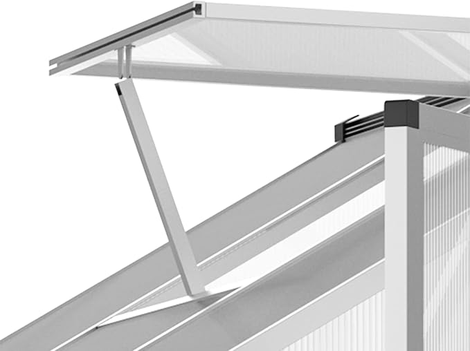 Outsunny 8' x 6' Greenhouse for Outdoors, Polycarbonate Greenhouse with Rain Gutter and Roof Vent, Aluminum Walk-in Green Houses for Outside Patio Backyard Garden