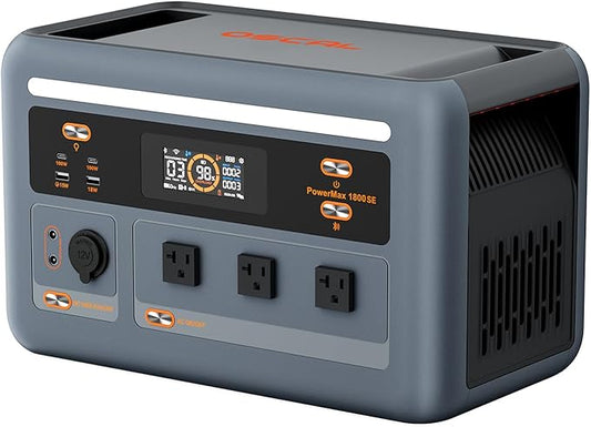 OSCAL PowerMax 1800SE Portable Power Station, 1024Wh LiFePO4 Battery, 1800W AC (3600W Surge)/100W USB-C Output,Solar Generator(Solar Panel Optional) for Camping, RV, Home Backup Power
