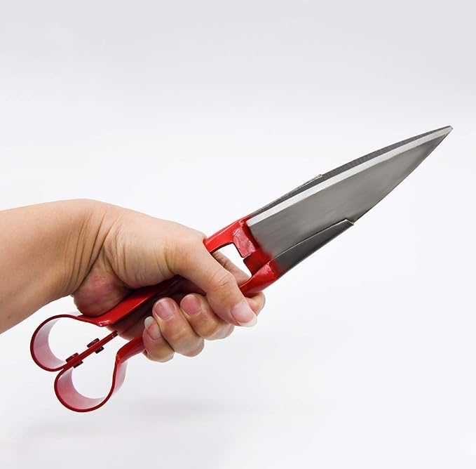 Sheep Shear Grass Shear Alpaca Shears R Shaped Design For Large Thick-Haired Animal Grooming (Red)