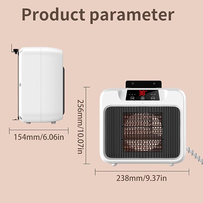 Pet House Heater For Outdoor And Indoor Use, Safe Powered Heater For Dog House, Chicken-Coop And Rabbit-Hutch, Wall-mounted Design With Overheat Protection & Anti-Chew Cord