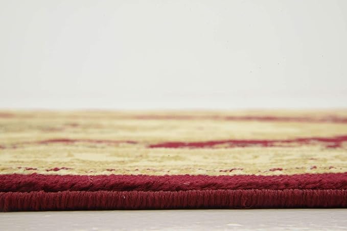 Unique Loom Versailles Collection Traditional Classic Floral Motif Area Rug (3' 3 x 5' 3 Rectangular, Burgundy/ Ivory)