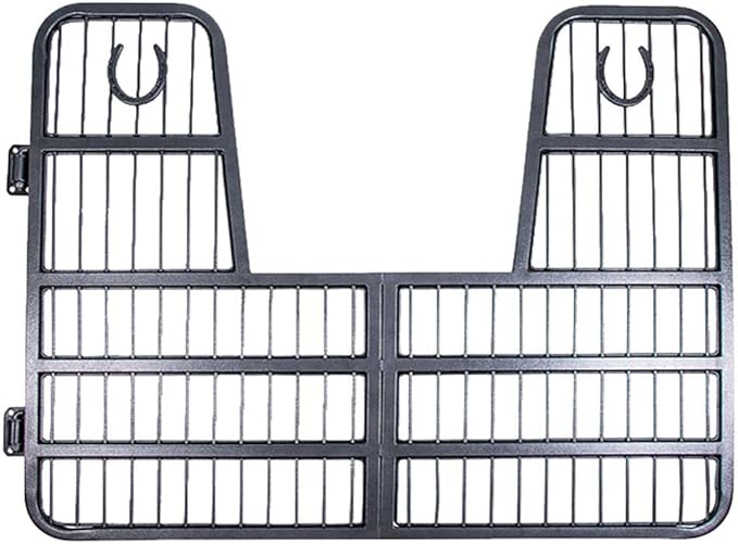 Easy-Up Titan Horse Stall Gates | Heavy-Duty Steel Construction | Rust-Resistant Finish | Ideal for Barn, Farm & Equestrian Use | Horseshoe Gate with Yoke - 52" Wide | Color Gray Armor