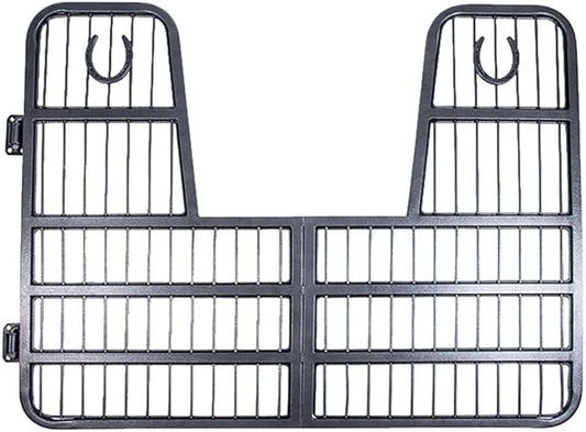 Easy-Up Titan Horse Stall Gates | Heavy-Duty Steel Construction | Rust-Resistant Finish | Ideal for Barn, Farm & Equestrian Use | Horseshoe Gate with Yoke - 52" Wide | Color Gray Armor