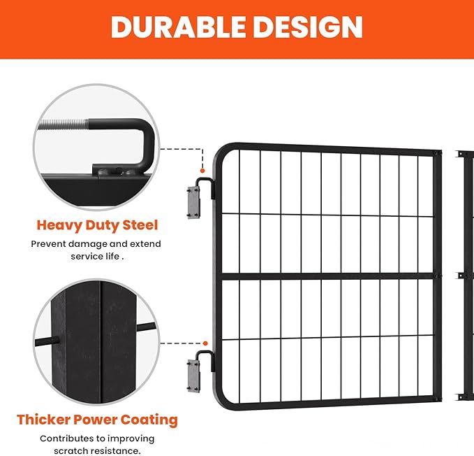 1" Thick Steel Frame Horse Stall Guard, Heavy Duty Horse Stall Gate, 48" Wide X 24" High Stall Guards for Horses, Fits Standard Barn Doorways