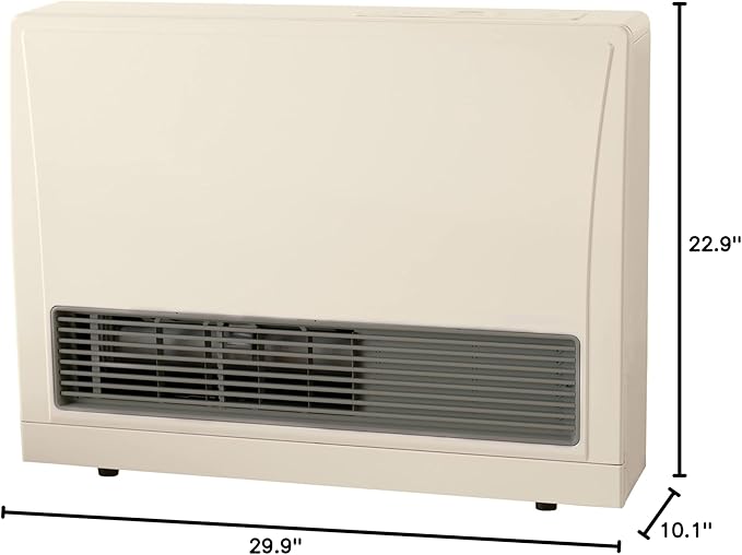 Rinnai EX22DTN Direct Vent Wall Furnace, Indoor Natural Gas Heater, Energy Efficient Space Heater, 21,500 BTU, Beige