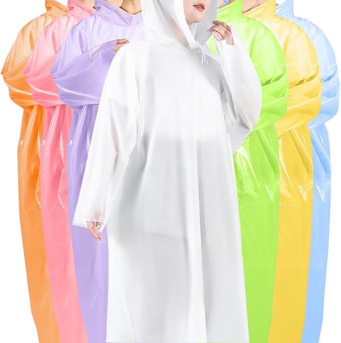 Disposable Rain Ponchos Emergency Rain Poncho for Adults