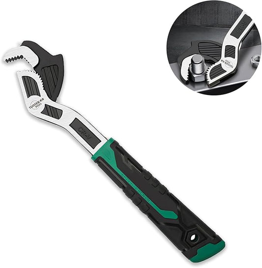 6 Inch Adjustable Wrench - Auto Size Adjusting, 0.28"-0.6" (7-15MM), Multi-Size Spring Adjustable, Rapid Wrench for Car, Bicycle, Plumbing Repairs