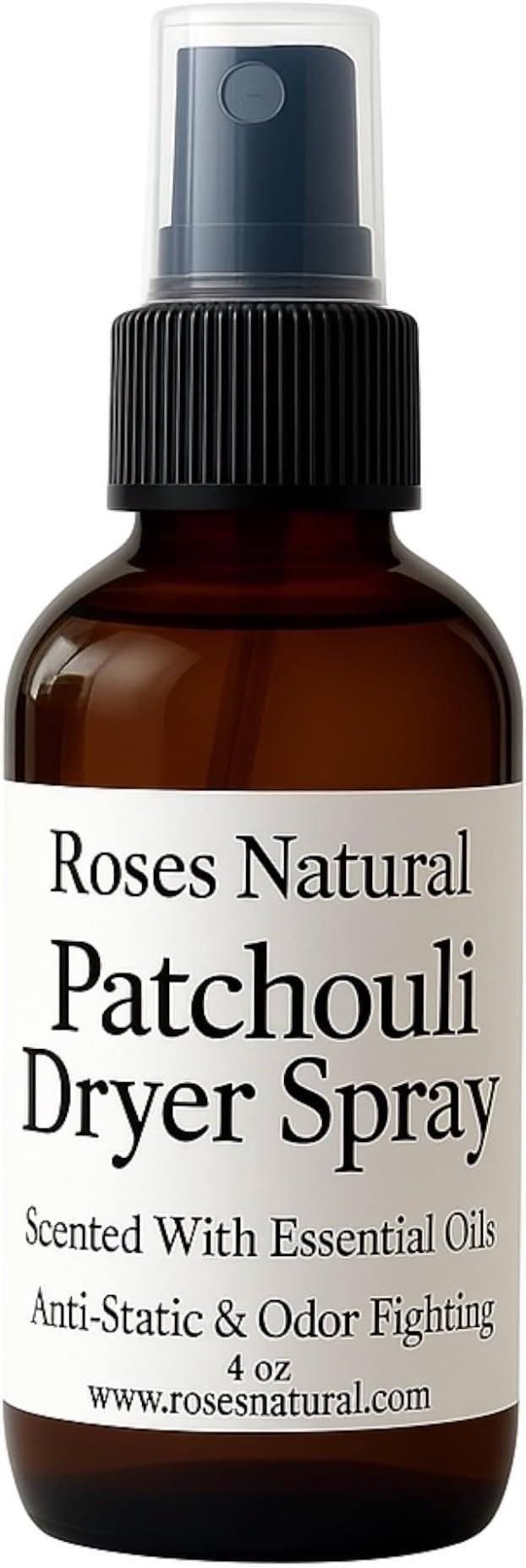 Natural Dryer Ball Spray, 4 oz, Patchouli, Lavender,Essential Oil Laundry Refresher, Fabric Freshener for Clothes, Linens & Wool, Anti-Static & Odor Neutralizer, Made in the USA (Patchouli)