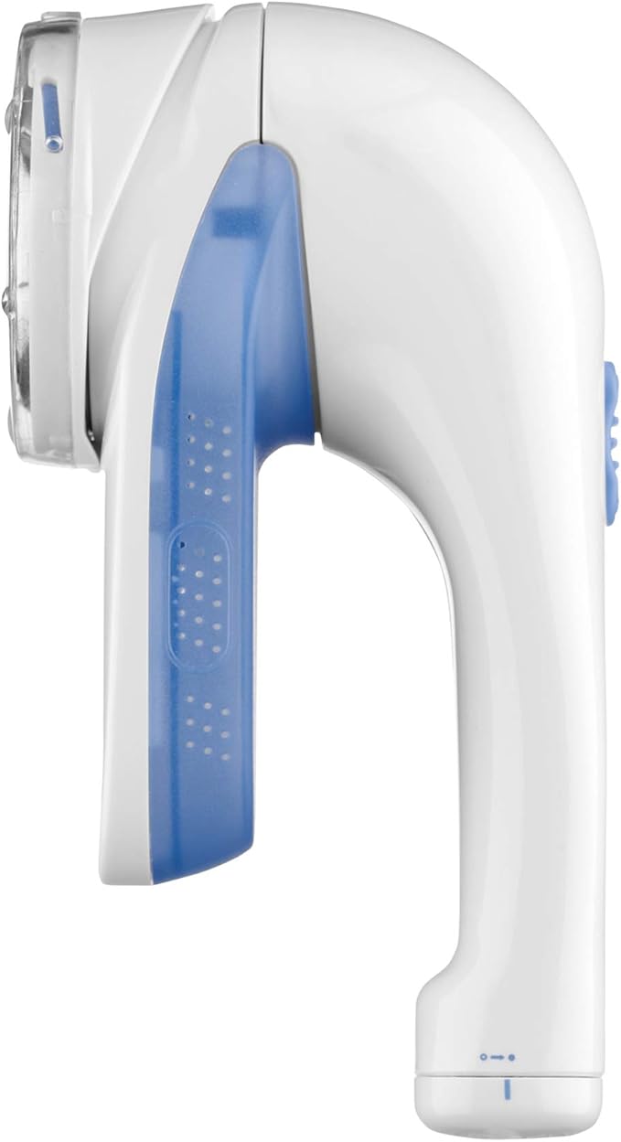 Conair Fabric Shaver and Lint Remover, Battery-Operated Portable Clothes Shaver with 3 Settings, Fuzz Remover for Sweaters, Clothing and Furniture, Large 2-Inch Shaving Head, White