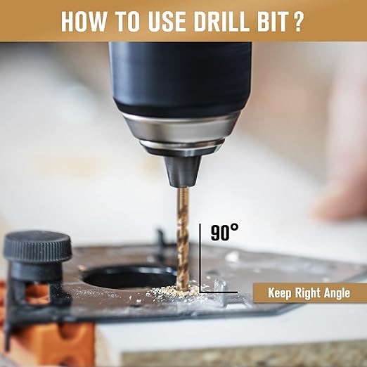 M35 Cobalt Drill Bit Set 29pcs, High Speed Steel Drill Bit Set for Hardened Metal, Stainless Steel, Cast Iron and Wood Plastic with Indexed Round Case, 1/16"-1/2"