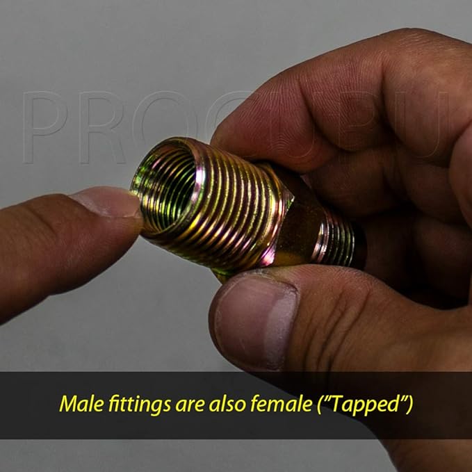 PROCURU 1" OD x 48" (4Ft) x 3/4"MIP x 3/4"FIP Universal Flexible Gas Connector Kit, With/Without Service Valves, MaxFlow High Capacity Stainless Steel Tubing for Tankless Water Heater (Blue-A1 Series)