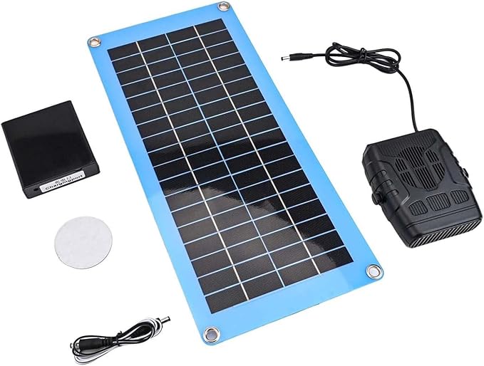 Solar chicken coop heater, Portable Car solar powered heater for Winter with Dual USB Output Battery Compartment, with Overheating Protection for Chicken Kitten for Puppy Pets (30W)