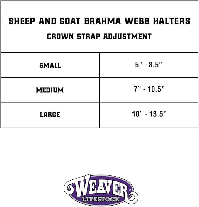 Weaver Livestock Brahma Webb Goat Halter, Medium, Brown