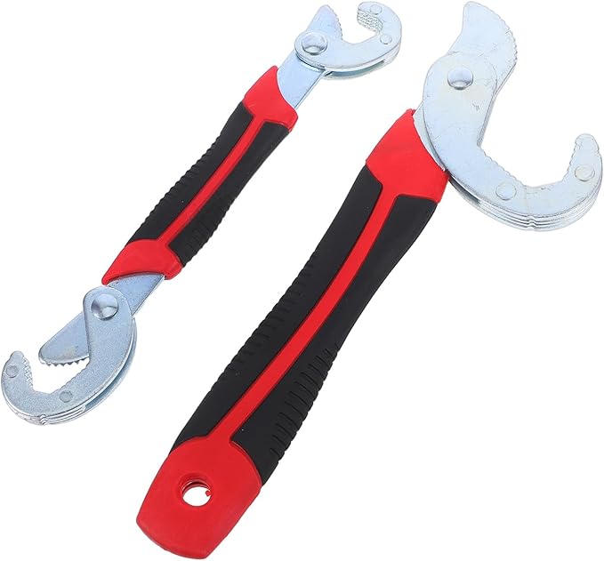 2Pcs Portable Adjustable Multifunction Hand Tool Compact Pipe Spanner Wrench Ergonomic Grip Lightweight for Water Pipe Maintenance and Repair Tasks