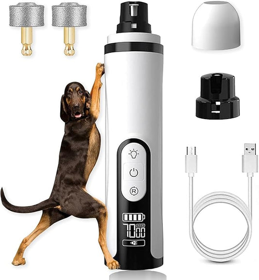 Silent Groom Pro, 2026 New Silent Pet Nail Grinder, Rechargeable Dog Nail Grinder, Portable Electric Pet Nail Trimmer for Cats, Dogs and Other Animals