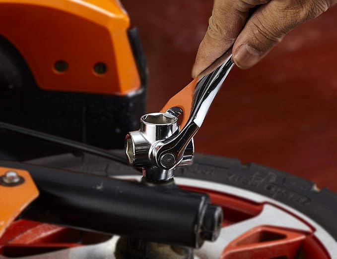 Lichamp 8-in-1 Socket Wrench Metric 8-21mm, Flexible Dog Bone Multi Functional Household Universal Hexagon Spanner, 360 Degree Rotating Head