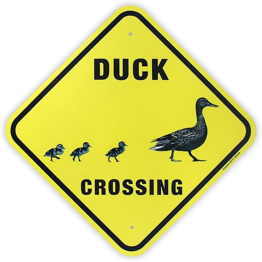 Duck Crossing Sign, 12"x 12" .04" Aluminum Reflective Sign Rust Free Aluminum-UV Protected and Weatherproof