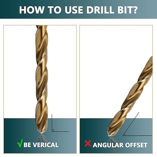 Cobalt Drill Bit Set - 13Pcs M35 HSS Twist Drill Bits Kit 1/16"-1/4" for Hardened Metal, Stainless Steel, Cast Iron, Wood and Plastic