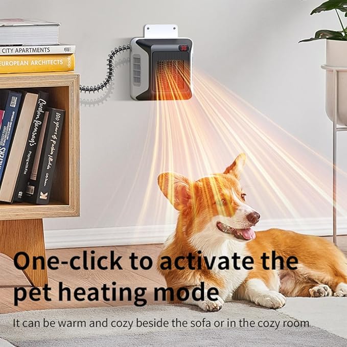 Dog House Heater, Chicken Coops Heater Safe & Efficient Heating for Pet Houses With Overheat Safe& Anti-Chew Cord Wall Mounted Design Heaters for Outdoor & Indoor Use