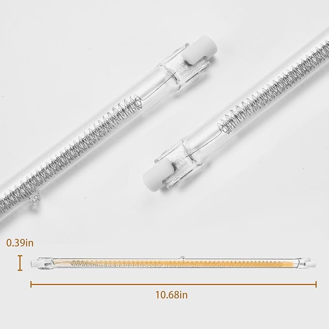 600W Chicken Coop Heater Bulb, Replacement Bulb Accessories for Chicken Heat Lamp, Brooder Heater Tubes for Chicks, Poultry, Pets, 2 Pack