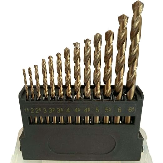 Metric M42 8% Cobalt Twist Drill Bits for Stainless Steel and Hard Metal(1.5mm-6.5mm/13pcs)
