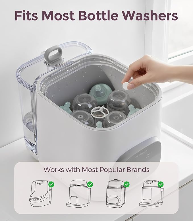 150PCS Baby Bottle Washer Detergent Tablets, Detergent Soap Tablets for All Brands Momcozy Baby Brezza Papablic Bottle Washers, Bottle Cleaning Tablets, Bottle Washer Tablets, 30 Count per Bag