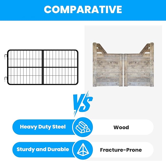 48" W×24" H Stall Guards for Horses, Horse Stall Gates, Heavy Duty Steel Yoke Design Fits Standard Barn Doorways