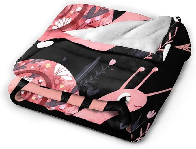 Snails Blanket Gifts for Girls Women Snail Stuff Throw Blankets Cozy Plush Fleece Flannel Fuzzy for Bed Decor 80"X60"