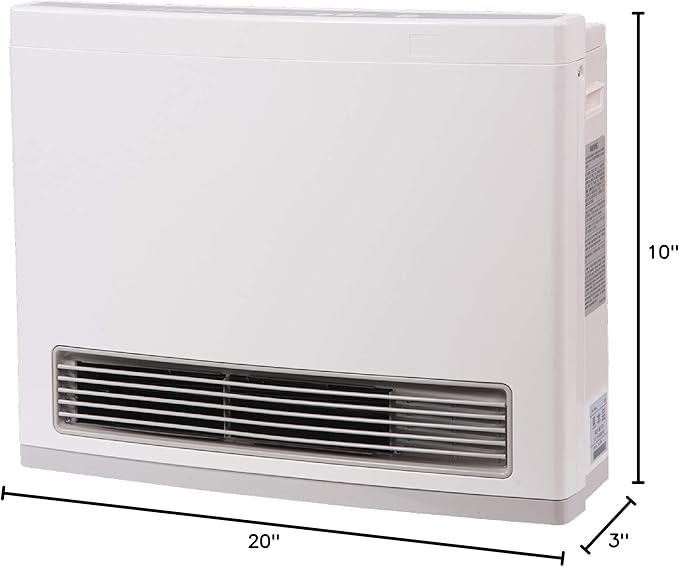 Rinnai FC824N Ventless Natural Gas Heater, Energy-Efficient Space Heater with Programmable Thermostat