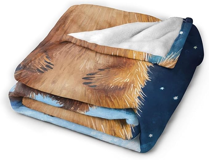 Groundhog Throw Blanket Cozy Plush Groundhog Gifts Blankets Flannel Fleece Lightweight Fuzzy Animal Blanket for Girls Women 60"X50"