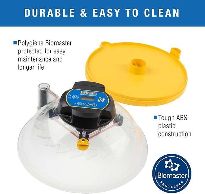 Brinsea Maxi 24 Advance Egg Incubator with Automatic Egg Turning and Temperature Control for Hatching 24 Chicken, Duck, or Other Eggs,- Optimal Flexibility with Mix & Match Sizes