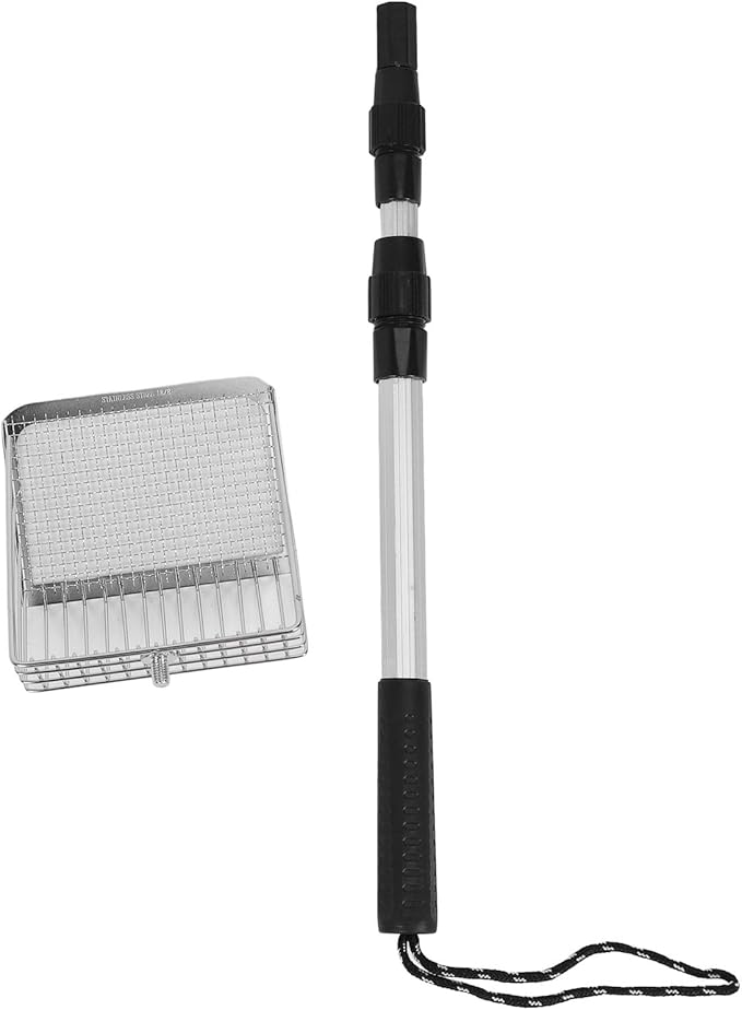 Chicken Poop Scooper,Anti Stick Stainless Steel Stretchable Long Handle Sifting Shovel Chicken Coop Accessories Cleaning Tools