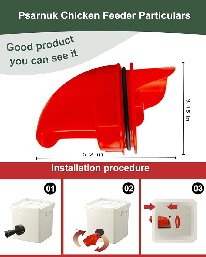 Chicken Feeder and Waterer Set, 8 Pack Chicken Waterer Cups and 4 Pack Chicken Feeders, DIY Automatic Large Chicken Water Feeder, Applicable to Ducks, Chicks, Other Various Poultry with Matching Drill