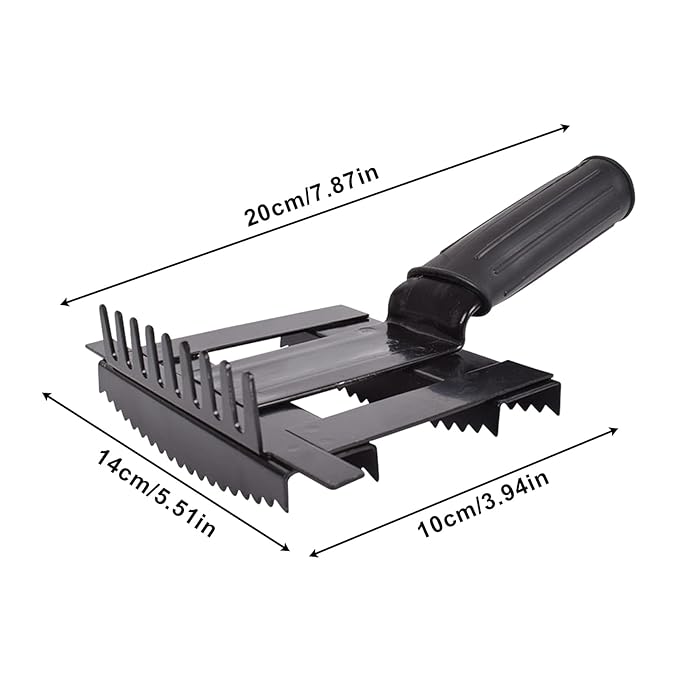 Equine Grooming Brush – Livestock Cleaning Comb, Portable Hair Remover | Mane Tail Detangling Tool for Pet Cattle Horse Goat Sheep Stable Farm Outdoor Barn Care Daily Handling Maintenance