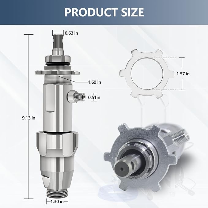 248204 Airless Paint Spray Pump Compatible for Graco Ultra Max II GMax 695 795 and LineLazer 3900 Airless Paint Sprayer Pump Repair Kit, Replace 248-204 16Y598 Sprayer Accessories, Silver