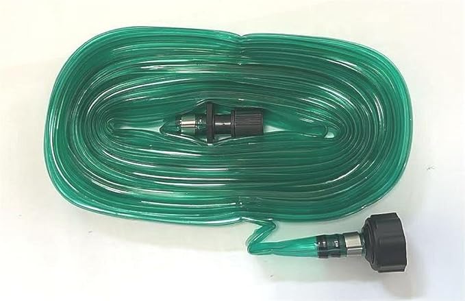 PVC Flat Soaker Hose drip Garden Vegetable Water Hose Irrigation Spray Hose Double Connector with Holes (25FT)