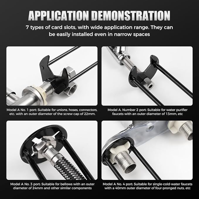 2 Pcs Multifunctional Sink Wrench, 2026 New Sink Wrench Faucet Tool Plumbing Tool, Under BasinSink FaucetWrench Tight Spaces for Kitchen and Bathroom