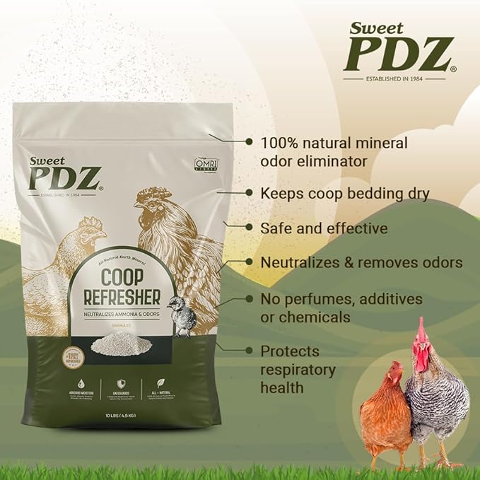 Coop Refresher - Zeolite Odor Eliminator - Essential Chicken Coop Accessory (4-Pack)