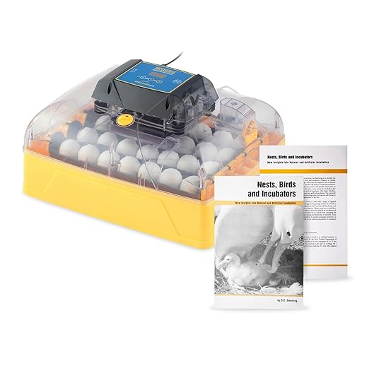 Brinsea Ovation 28 EX Egg Incubator & Expert Incubation Book, Automatic Humidity Control and Egg Turning for Hatching 28 Chicken, Duck, Other Bird Eggs, Precision Digital Controls