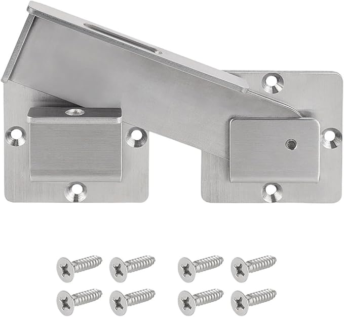 Flip Gate Latch with Padlock Hole,Stainless Steel gate Latch for Fence, Heavy Duty Double gate Latch for Wooden Fence,Swing and Sliding Open Gate,Barn Door, Shed, Vinyl Fence, Yard