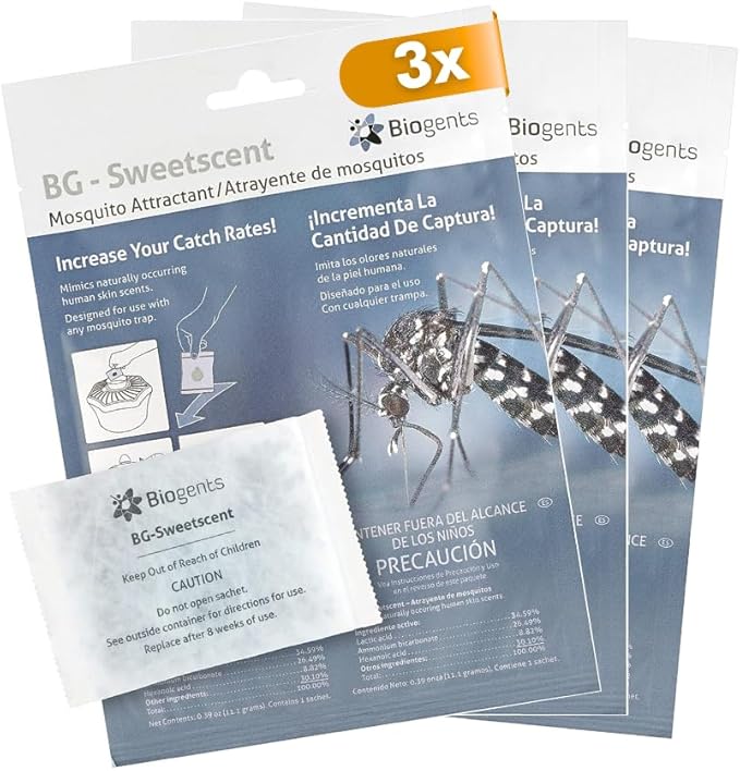 Biogents Sweetscent • Mosquito Attractant • Mosquito Lure • Mosquito Magnet • Compatible with All Mosquito Traps - Season Pack - Set of 3