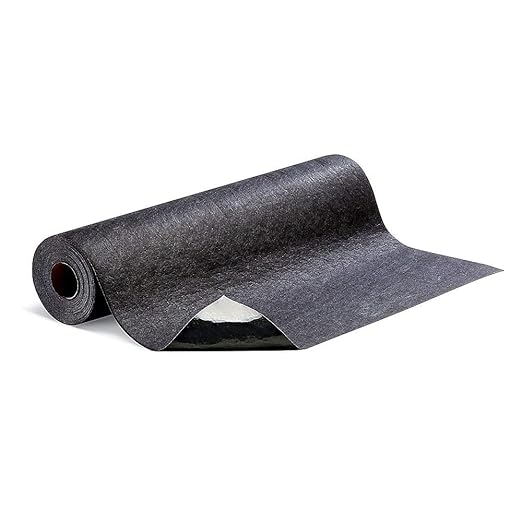 PIG Adhesive-Backed Floor Mat | Grippy Entrance Mat | Ultra-Duty | 3' W x 50' L | Black | GRP36201-BK
