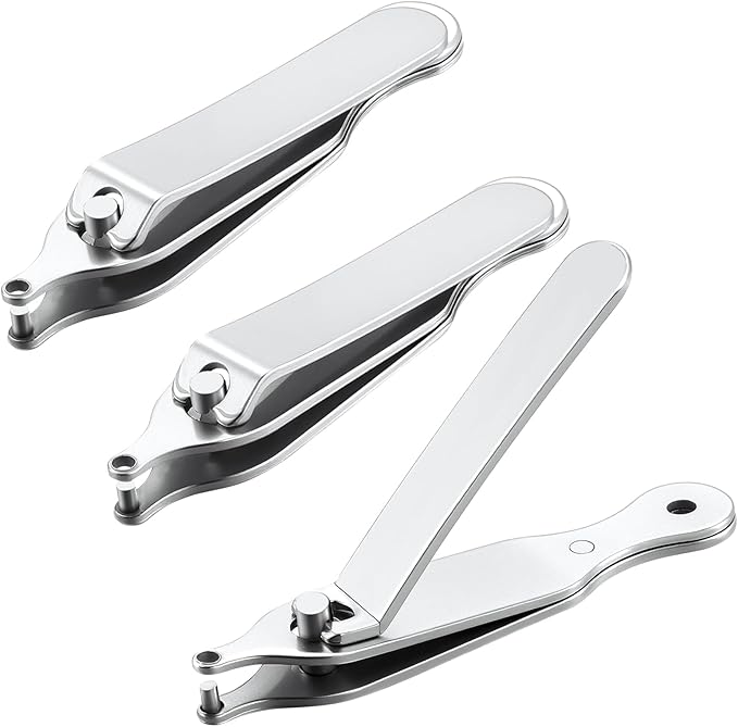 Lasnten 3 Pack Chick Toe Punch Cutter Machine, Silver Metal Toe Clipper for Chicks Precise & Quick Debeaking Tool for Poultry, Chicks, Baby Chickens