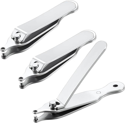 Lasnten 3 Pack Chick Toe Punch Cutter Machine, Silver Metal Toe Clipper for Chicks Precise & Quick Debeaking Tool for Poultry, Chicks, Baby Chickens