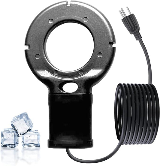 Upgraded 1000-Watt Chicken Water Heater - Submergible Cast Aluminum Utility De-Icer with Black Teflon Coating for Livestock Tanks, Winter Bird Bath, and Mineral Buildup Resistance