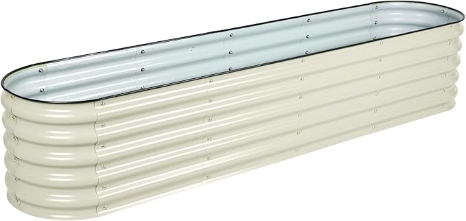 BPS 9-in-1 Metal Raised Garden Bed, 6x3 FT Galvanized Planter Raised Beds for Vegetables, Flowers 17'' Extra Tall