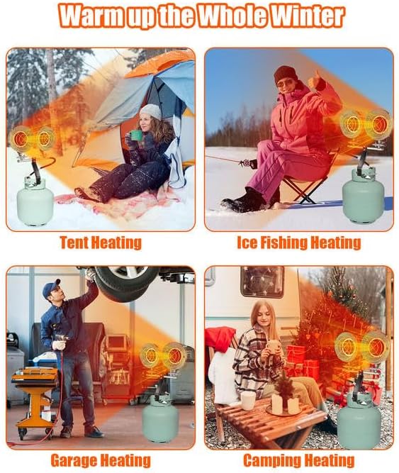 30000 BTU Portable Propane Heaters for Indoor Outdoor Use, Natural Gas Propane Tank Heater for Patio Garage RV Camping Tent Hunting Ice Fishing Shed Emergency Power Outage, Large Safe Space Heater