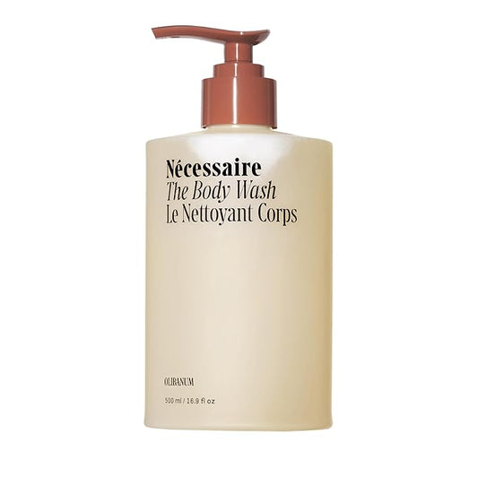 Nécessaire The Body Wash Olibanum. Natural Body Wash for Women + Men. Radiance Cleanse. Multi-Enzyme Gel Cleanser for Dull Skin. Notes of Vanilla, Fig Leaf, and Cassis Buds. 16.9 Fl Oz.