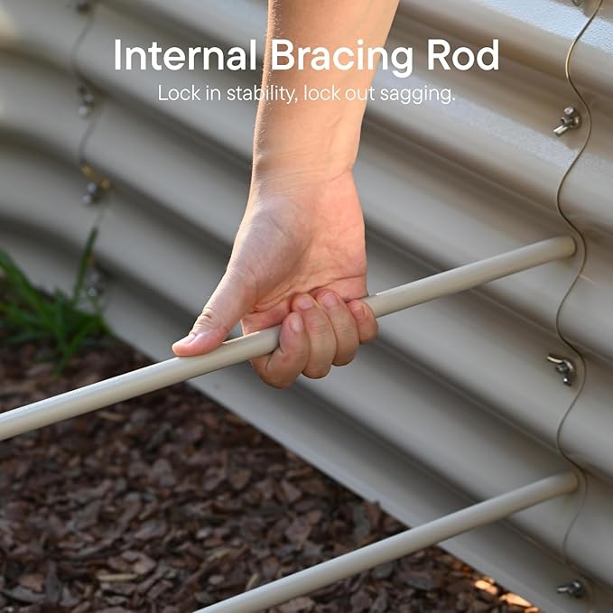 Galvanized Raised Garden Bed 6x2x1.5 ft, 17" Tall Metal Planter Boxes Outdoor for Herb Strawberry, Above Ground Raised Bed Kit for Gardening, Durable Zn-Al-Mg Coated Flower Box - Moss Green